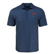  Auburn Cutter & Buck Vault Script Pike Eco Shadow Check Print Polo