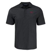  Nebraska Cutter & Buck Script Pike Eco Shadow Check Print Polo