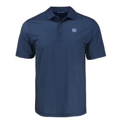 UNC Cutter & Buck Pike Eco Shadow Check Print Polo