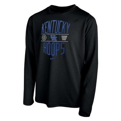 Kentucky Nike YOUTH Legend Hoops Long Sleeve Tee