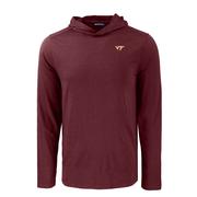  Virginia Tech Cutter & Buck Coastline Epic Hooded Shirt