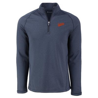 Auburn Cutter & Buck Vault Script Peshastin Eco Fleece 1/2 Zip Pullover