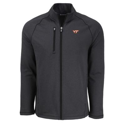 Virginia Tech Cutter & Buck Peshastin Eco Fleece Full Zip Jacket