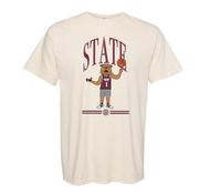  Mississippi State Spinning Basketball Bully Comfort Colors Tee