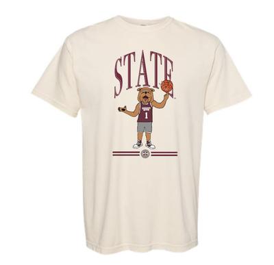 Mississippi State Spinning Basketball Bully Comfort Colors Tee