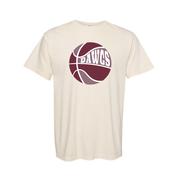  Mississippi State Dawgs Retro Basketball Comfort Colors Tee