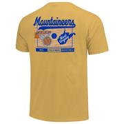  West Virginia Jerry West Vintage Basketball Court Comfort Colors Tee