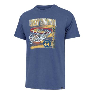 West Virginia 47 Brand Jerry West Net Franklin Tee