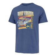  West Virginia 47 Brand Jerry West Net Franklin Tee