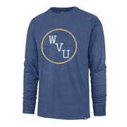  West Virginia 47 Brand Jerry West Ball Franklin Long Sleeve Tee