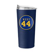  West Virginia Jerry West 20 Oz Powder Coat Tumbler