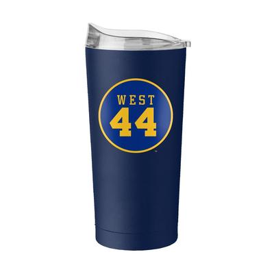 West Virginia Jerry West 20 Oz Powder Coat Tumbler