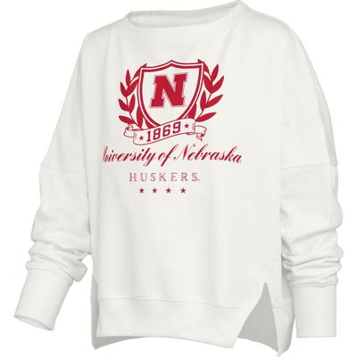 Nebraska Pressbox Field Day Embroidered Oversized Crew