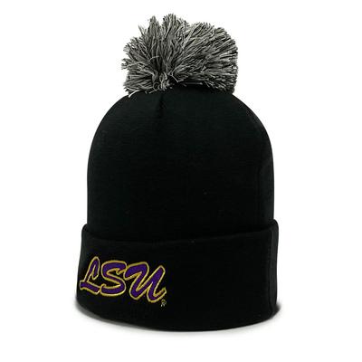 LSU The Game Roll Up Pom Beanie