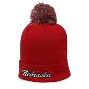  Nebraska The Game Roll Up Pom Beanie