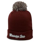  Mississippi State The Game Roll Up Pom Beanie