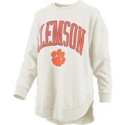  Clemson Pressbox Nelson Melange Poncho Crew