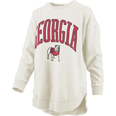 Georgia Pressbox Nelson Melange Poncho Crew