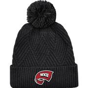  Western Kentucky Bridger Textured Cuff Knit Pom Beanie