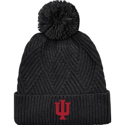 Indiana Bridger Textured Cuff Knit Pom Beanie