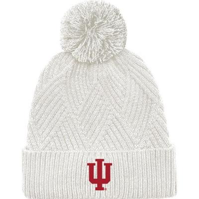 Indiana Bridger Textured Cuff Knit Pom Beanie