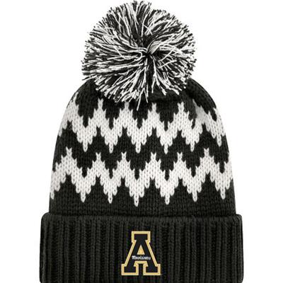 App State Zig Zag Cuff Pom Beanie