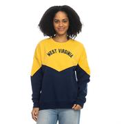  West Virginia Zoozatz Bestie Color Block Sweatshirt