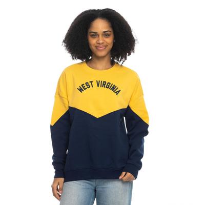 West Virginia Zoozatz Bestie Color Block Sweatshirt