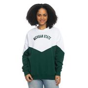  Michigan State Zoozatz Bestie Color Block Sweatshirt