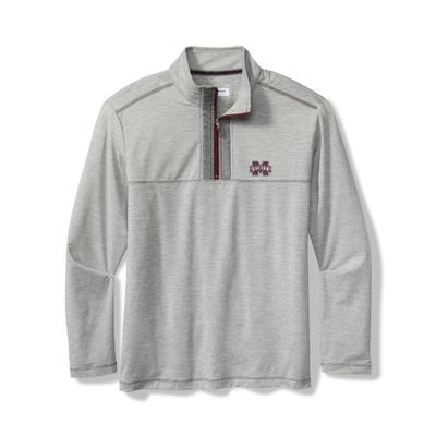 Mississippi State Tommy Bahama High Score Half-Zip IslandZone Sweatshirt