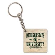  Michigan State Scholar Script Keychain