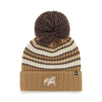 Georgia 47 Brand Women's Espresso Pom Knit Beanie