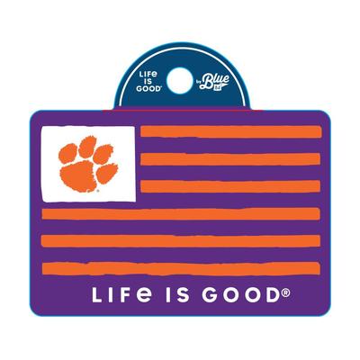 Clemson Life is Good Flag Decal