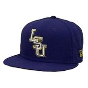  Lsu New Era 5950 Stacked Lsu Fitted Cap