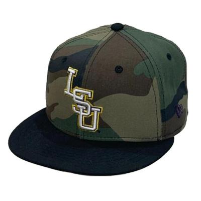 LSU New Era 5950 Stacked LSU Fitted Cap