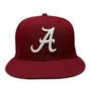  Alabama New Era 5950 Script A Fitted Flat Brim Hat