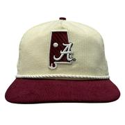  Alabama New Era Al State Script A Golfer Snapback Hat