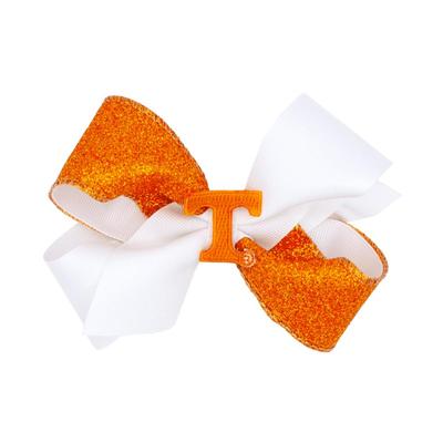 Tennessee Wee Ones Medium Two-Tone Glitz Grosgrain Hair Bow