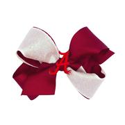  Alabama Wee Ones Medium Two- Tone Glitz Grosgrain Hair Bow