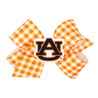 Auburn Wee Ones Medium Gingham Grosgrain Hair Bow