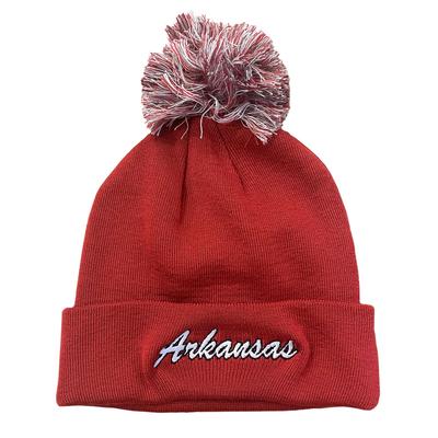 Arkansas The Game Roll Up Pom Beanie