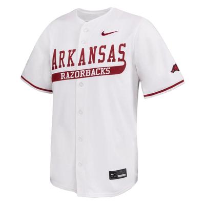 Arkansas Nike Limited Full Button Baseball Jersey