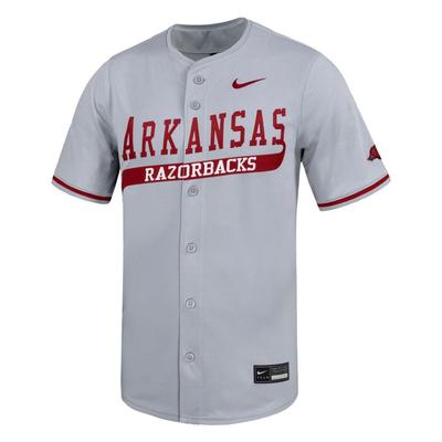 Arkansas Nike Limited Full Button Baseball Jersey