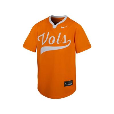 Tennessee Nike YOUTH V-Neck Baseball Jersey