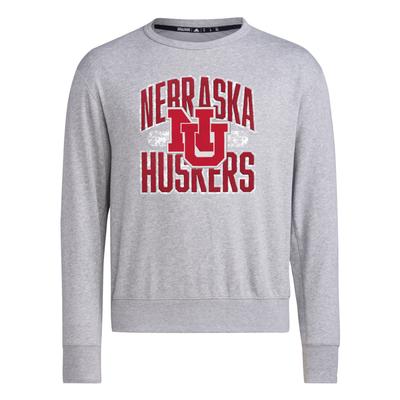 Nebraska Adidas Heritage Distressed Patch Crew