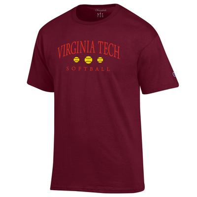 Virginia Tech Champion Women's Arch Softball Tee