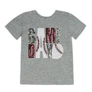  Maroon And Grey Kids Glitter Gameday Tee