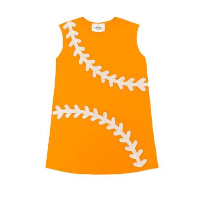 Orange Kids Glitter Baseball Dress