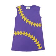  Purple Kids Glitter Baseball Dress