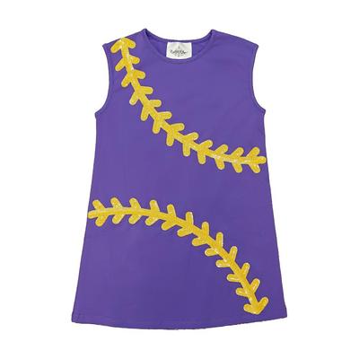 Purple Kids Glitter Baseball Dress